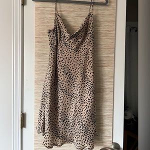 Petal and pup cheetah beige slip dress